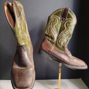 Rank 45 Women's Embroidered Leather Cowgirl Boots Size 6 Style BRBF223